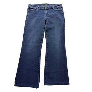 The Diva Straight Leg Jeans Womens 10 Blue Med‎ Wash Low Rise Stretch Denim